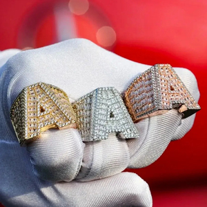 Anillo de Hip Hop de diamante cultivado Leb de corte Baguette y redondo de Plata de Ley 925 más vendido para hombres, joyería fina recién llegada - Product Image 4