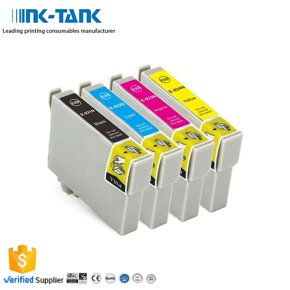 Ink-Tank t0921n t0922n t0923n t0924n cao cấp màu tương thích phun Mực Cartridge cho Epson Stylus T26 TX117 máy in