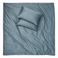 Ensemble de housse de couette de luxe en lyocell d'eucalyptus 100% tissé satiné, ensemble de literie rafraîchissant