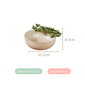 Bol de luxe fait main de 9 pouces avec fleurs en métal sans BPA article décoratif écologique pour la maison et le jardin pour une utilisation au restaurant - Product Image 2