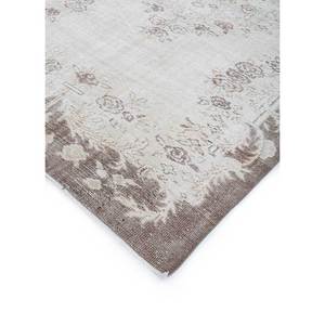 Tapis en laine noué à la main beige-brun vintage pour la maison - Idéal pour salon, couloir, entrée, chambre d'adolescent - Motif médaillon rectangulaire en puzzle - Product Image 2