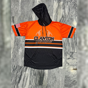 ชุดกางเกงขาสั้นมีฮู้ดสำหรับผู้ชายชุดกางเกงขาสั้นมีฮู้ดทรงสปอร์ตโอเวอร์ไซส์สำหรับผู้หญิงและผู้ชายพิมพ์โลโก้ได้ตามต้องการ - Product Image 1