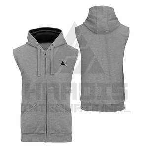 Sweat à capuche sans manches vêtements pour hommes vêtements de rue logo personnalisé sweat à capuche sans manches pour hommes vente en ligne - Product Image 4