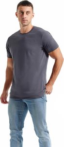 T-shirts décontractés surdimensionnés à col rond et manches courtes pour hommes en tissu peigné 100 % coton – Séchage rapide, respirant, anti-boulochage, avec motif lettre - Product Image 3