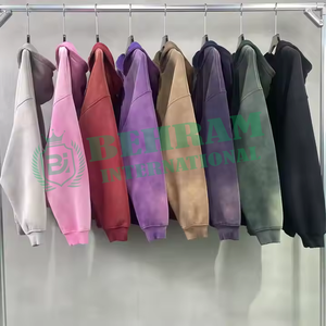 Nouvelle Collection 2026 Sweat à Capuche Zippé Imprimé Effet Délavé Super Sun, Coupe Classique, Manches Délavées à l'Acide, 100% Coton Molletonné - Product Image 2