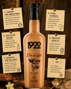 Cachaça 1922 Dulce de Leche, Licor Cremoso de 700 ml, Bebida Alcohólica Premium con Sabor Brasileño - Product Image 4