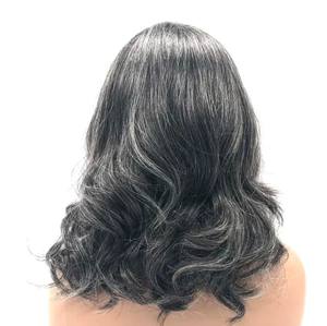 Pelucas al por mayor para mujer con encaje frontal 360, cabello humano brasileño liso Remy, base de seda, cierre de 24mm, textura de tupé - Product Image 6