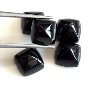 Natural 8mm Negro Onyx Sugar Loaf Cabochon-Calidad AAA Calidad Superior - Product Image 5