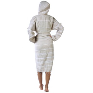 Albornoz Pestemal Turco Unisex de Lujo, Tejido, 100% Algodón, con Capucha, Diseño a Rayas, Tallas Grandes, Elegante y Moderno, Venta al Por Mayor - Product Image 6
