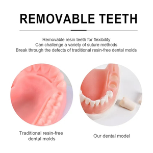 Kit de pratique dentaire pour l'école de dentisterie, simulateur de suture dentaire, modèle de parodontite en silicone, kit complet de suture dentaire - Product Image 3