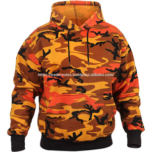 Sudadera con capucha de camuflaje rojo de gran tamaño unisex 2025, venta al por mayor de algodón pesado, logotipo personalizado, diseño de cremallera unisex, talla de invierno 6XL - Product Image 3