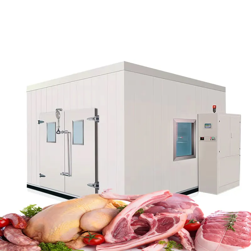 Armazenamento de carne de porco em câmara fria para uma preservação eficiente da carne
