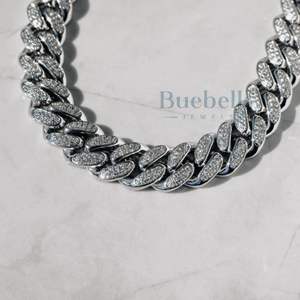 Hip Hop Hombres 19mm Prong 18K Chapado en oro Collar de eslabones cubanos 925 Diamante de plata y VVS Moissanite Jewelry - Product Image 4