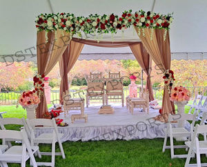 Boda hindú Mandap Vedi Silla de diseño a precios al por mayor Gujarati Ceremonia de matrimonio Mandap Sillas deslumbrantes sillas de boda conjunto - Product Image 6