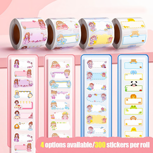 Etiquetas Decorativas con Nombre en Estilo de Dibujos Animados, Rollo de 300 Unidades - Product Image 5