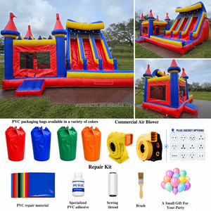 Château gonflable <span class=keywords><strong>commercial</strong></span> avec toboggan sec, combo de location de château gonflable de qualité professionnelle pour les entreprises de location de matériel de fête - Product Image 2