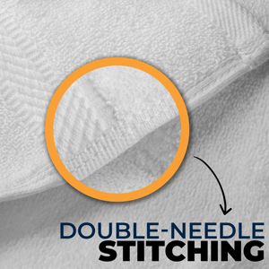 Serviette de toilette en coton de qualité spa, ultra douce, filée à l'anneau, douce pour la peau, design tissé - Product Image 6