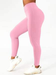 Legging de gimnasio de cintura alta para mujer, servicio OEM, ropa informal al mejor precio para venta en línea, logotipo personalizable en la cintura - Product Image 4