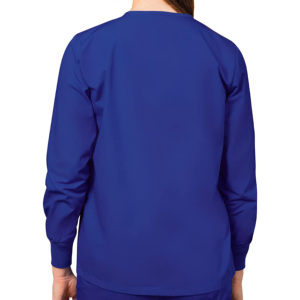 Wholesales Nursing OEM High Quality Women's <b>Comfy</b> Medical Uniforms for Women TWILL Crew Neck Snap Front Nurse Jacket Women - Product Image 3