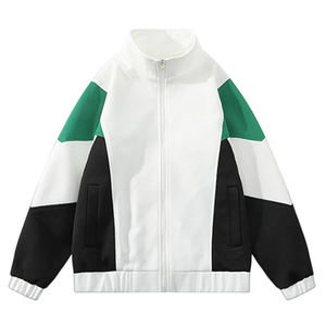 Ensembles de vêtements de sport 2 pièces à la mode pour hommes, printemps et automne, cardigan à col montant, vestes, pantalons, survêtements décontractés en patchwork pour hommes - Product Image 2