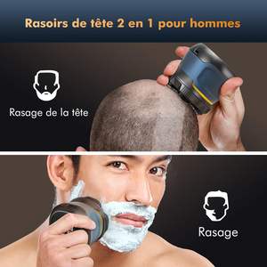 Cortadora de Pelo Inalámbrica Recargable para Hombre, Afeitadora Eléctrica de Uso en Seco y Húmedo con Cuchilla Magnética Flexible, Resistente al Agua IPX7 - Product Image 3