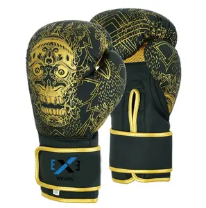 Venta al por mayor logotipo personalizado OEM cuero PU niños adultos boxeo deportes guantes de boxeo guantes Muay Thai