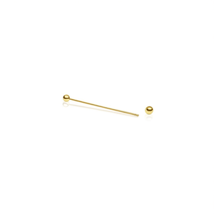 9K <b>Gold</b> Lip Body Jewelry with Diamond Beads-Made in Spain Available in 10k-18k - Product Image 3