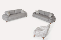 Bestseller DOSIN Chesterfield Modernes Dreisitzer-Modulsofa-Set im Italienischen Stil Holzmöbel für Apartment Wohnzimmer Hotel
