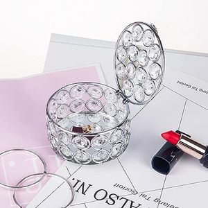 Perle en argent forme circulaire boîte à bijoux en cristal qualité décor à la maison décoration de Table commande minimum 100 pièces prix de vente entier - Product Image 4