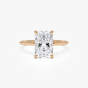 Elegant Radiant Cut Prong Set Lab Grown Diamond Engagement <b>Ring</b> 2.00 Ct E-F VS 14K Gold Wedding Anniversary Gift - Product Image 1