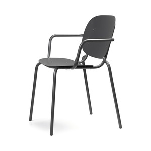 Stackable Outdoor <b>Dining</b> Armchair Galvanized Painted Steel Frame with Armrests 6 Colours for Restaurant Cafe Hotel Terrace - Product Image 1