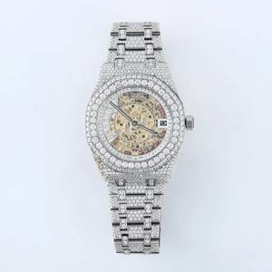 Nuevo reloj de lujo de moda Bling Lab Diamond VVS Moissanite, relojes de lujo hechos a mano para reloj de hombre Stock en mano - Product Image 4