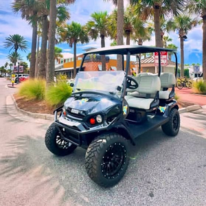 Voiture de golf électrique de luxe au prix d'usine, 4+2 places, 6 places, batterie au lithium, sièges multicolores - Product Image 1