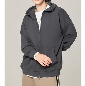 Fabricante de Sudaderas con Cierre Completo, Sudadera con Cierre Completo de Algodón Grueso de 400 GSM con Estampado 3D en Relieve - Product Image 1