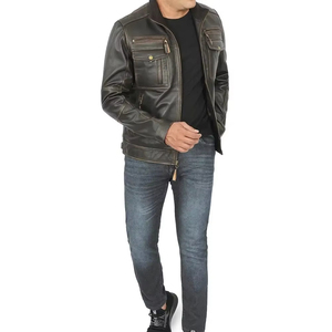Chaqueta de Cuero de Diseño Único, Superventas, de Alta Calidad, Chaquetas de Cuero a la Moda para Hombre, Corte Ajustado, Chaqueta Elegante para Hombre - Product Image 6