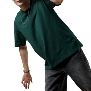 T-shirt Homme Personnalisé avec Logo, 100% Coton Léger, Coupe Droite, Épaules Tombantes, Uni, Respirant, Qualité Supérieure, Élégant - Product Image 5