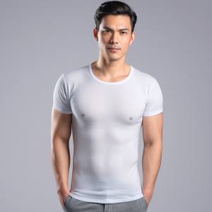 เสื้อกล้ามชายคุณภาพสูง ผ้าฝ้าย 100% GSM ต่ำ (สีขาว) ชุดชั้นในชายผ้าฝ้าย - Product Image 6