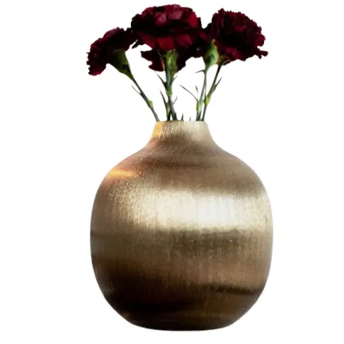 Gold Finished Metal Vase European Style Flower Vase Royal Look Home And Garden Decoration Wedding Party Tabletop Decor