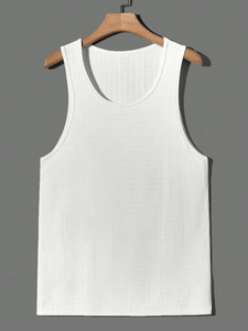 Clean Pulse Essentials <b>White</b> Cotton <b>Vest</b> for <b>Men</b> Sleeveless Lightweight Air Touch Stretch Fabric Designed for Fresh Wear - Product Image 3