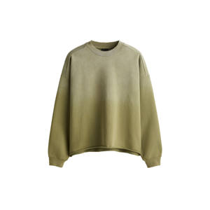 เสื้อสเวตเชิ้ตคอกลมเนื้อหนาพิมพ์โลโก้ตามสั่งสำหรับผู้ชาย เสื้อสเวตเชิ้ตแบบฟอกสีพร้อมโลโก้แบบกำหนดเอง - Product Image 5