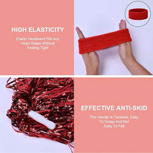 Uniforme de cheerleading professionnel rouge et noir pour filles |   Tissu léger respirant 100% polyester imprimé pour spectacle de danse - Product Image 4