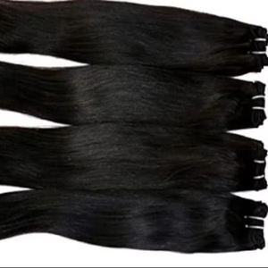Natural Raw Indian Temple Remy Hair Silk Straight for Single Weft <b>12</b>-30 Inches 3 Bundles - Product Image 1