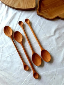 VIET FARGIMEX Cuillères en bois sculptées à la main Longs ustensiles naturels écologiques et faits à la main pour la vente en gros - Product Image 2