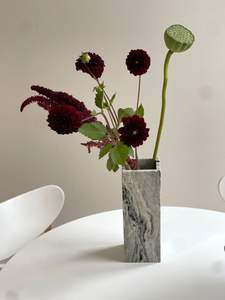 OEM Manufacture <b>Marble</b> Flower Vase For Entryway <b>Console</b> <b>Table</b> Decor Making Strong First Impression With Elegant Stone Design - Product Image 3