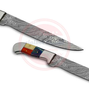 Cuchillo de Deshuesar de Damasco Hecho a Mano, Cuchillo Profesional de Acero de Damasco Forjado a Mano con Mango de Madera - Product Image 5