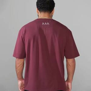 NUEVO Drop-Shoulder Street Wear Oversized 100% algodón Camiseta de hombre de alta calidad Transpirable y de lujo Blank Overs Ropa a granel - Product Image 5