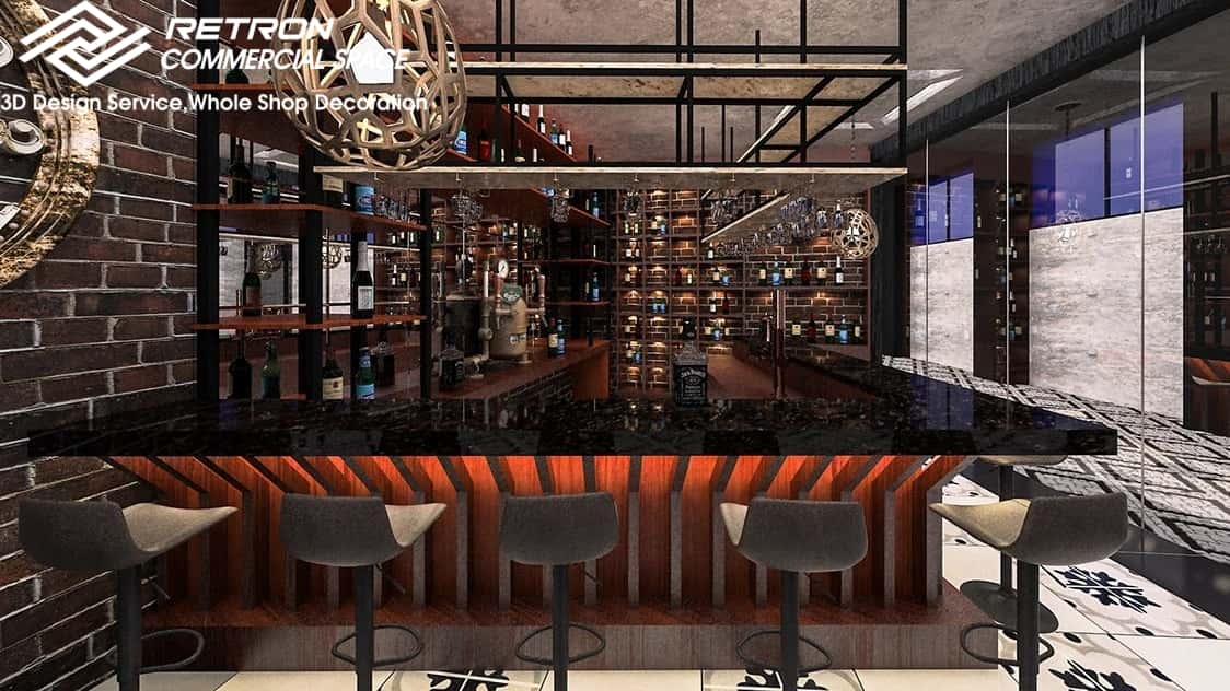 Customized Bar Counter Design Commercial Cocktail Bar Counter