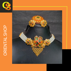 Super Sell 2024 collar pendientes anillo conjunto con 22K chapado en oro estilo de lujo conjunto de joyas para la venta por exportadores - Product Image 4