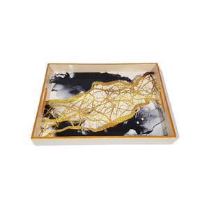 ถาดเสิร์ฟเคลือบจากเวียดนามภาพวาดแล็กเกอร์ทำด้วยมือผู้ผลิตยอดนิยม - Product Image 3