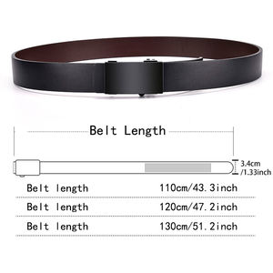 Cinturón de cuero genuino Cinturón de rayas de flores antiguas Cinturón de moda de diseñador Adecuado para negocios - Product Image 3